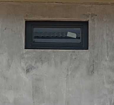 Окно для бани 500х1000 вид снаружи.