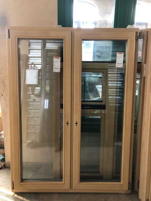 Деревянные евроокна двухстворчатые