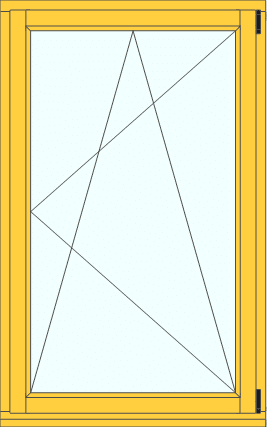 Одностворчатые окна из дуба