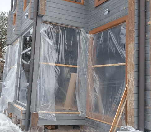 Большие деревянные окна - было