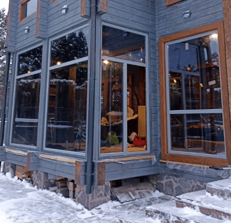 Большие деревянные окна - стало