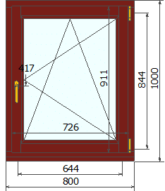 Деревянные окна 1000х800 лиственница Деревянные окна 1000х800 лиственница