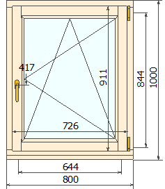 Деревянные окна 1000х800 сосна Деревянные окна 1000х800 сосна