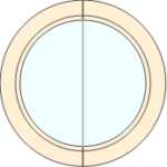 Круглое деревянное окно глухое